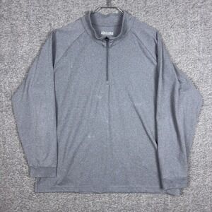 Ash‎ & Erie Hybrid Pullover Mens XXL Gray 1/4 Zip Performance Stretch Golf Gym
